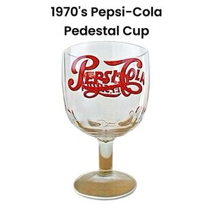 Vintage 1970’s Pepsi-Cola Pedestal Glass